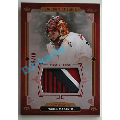 2021 OFS Kingdom of Lions Marek Mazanec #S02 08/10 Piece of Stick RED