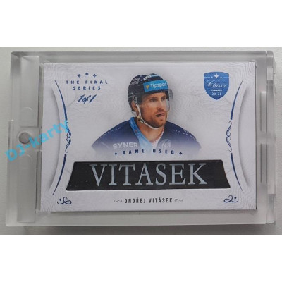 2021/22 OFS The Final Series Ondřej Vitásek #STI-VIO 1/1 Game Used Stick Blue