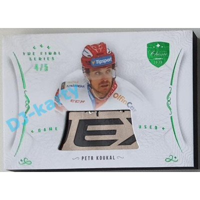 2021/22 OFS The Final Series Petr Koukal #STI-KOE 4/5 Game Used Stick Emerald