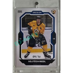 2023/24 Goal cards Chance Liga 2. série #204 Vojtěch Riedl Blue 09/10