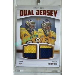 2023/24 Goal cards Chance Liga 2. série #JD-01 Daniel Huf / Michal Kořének Game Used Material Dual Jersey 19/20
