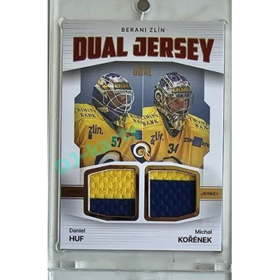 2023/24 Goal cards Chance Liga 2. série #JD-01 Daniel Huf / Michal Kořének Game Used Material Dual Jersey 19/20