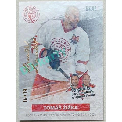 2022/23 Goal Cards Chance Liga 1. série #10 Tomáš Zižka Rozlučka Slavia Parallel 16/19