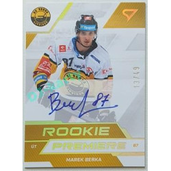 2022/23 Sportzoo ELH 2. série #RPS-MB Marek Berka Rookie Premiere Auto xx/49
