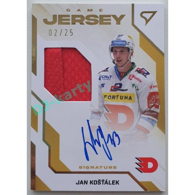 2022/23 Sportzoo ELH 2. série #GJS-KS Jan Košťálek Game Jersey Auto 02/25