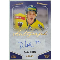 2022/23 Goal Cards Chance Liga 2. série #126 Daniel Indrák Autograph xx/49