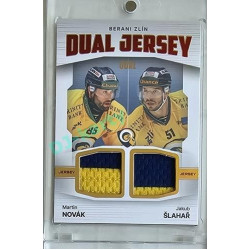 2023/24 Goal cards Chance Liga 2. série #JD-02 Martin Novák / Jakub Šlahař Game Used Material Dual Jersey 19/20