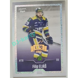 2022/23 Goal Cards Chance Liga 2. série #374 Filip Eliáš Expo Rainbow Dotted 1/1