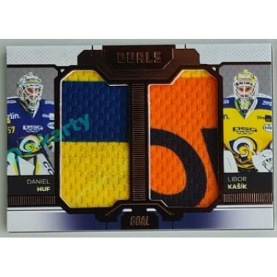 2022/23 Goal Cards Chance Liga Update #D-01 D. Huf / L. Kašík Duals Jersey Bronze 06/30