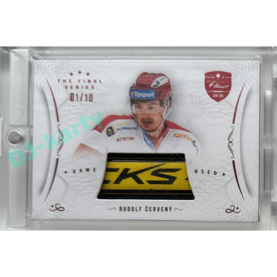 2021/22 OFS The Final Series Rudolf Červený #STI-CER 01/10 Game Used Stick Red