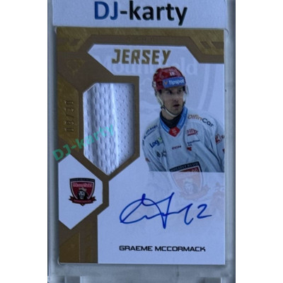 2024/25 Sportzoo ELH 1. serie #GJS-GM Graeme McCormack Game Jersey Auto 09/30