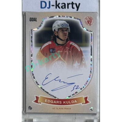 2023/24 Goal cards Chance Liga O kapku lepší hokej #16 Edgars Kulda Signature