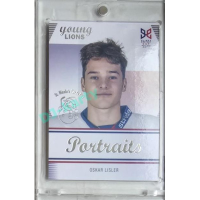 2023/24 Legendary Cards Hlinka Gretzky Cup Young Lions #P-17 Oskar Lisler Portréty Expo