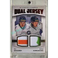 2023/24 Goal cards Chance Liga 2. série #JD-08 Rihu Sihvonen / Markus Korkiakovski Game Used Material Dual Jersey PROMO