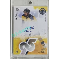 2024 Goal Cards 95. VÝROČÍ ZLÍNSKÉHO HOKEJE #ZL06 Jakub Husa Signature xx/20