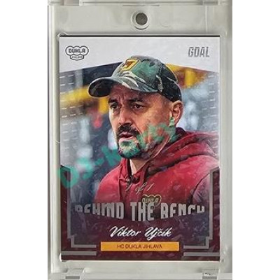 2023/24 Goal cards Chance Liga 2. série #BB-14 Viktor Ujčík Behind the Bench Parallel 1/1