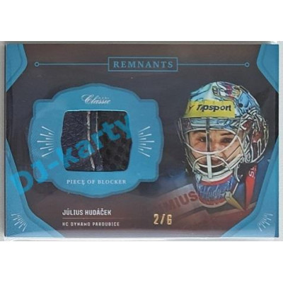 2020/21 OFS 2.série Július Hudáček #RPS-JHU 2/6 Game Used Remnants Black Cut