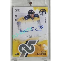 2024 Goal Cards 95. VÝROČÍ ZLÍNSKÉHO HOKEJE #ZL09 Aleksi Salonen Signature xx/20