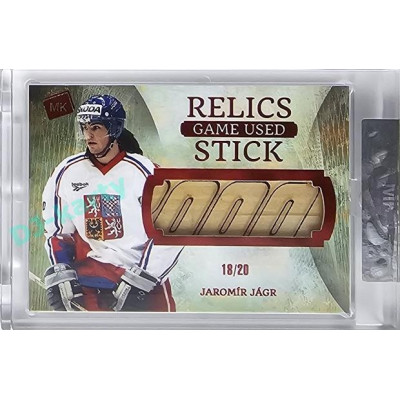 2023 MK The Gamers Extended #RGUS-JJ68 Jaromír Jágr Relics Game Used Stick RED 18/20