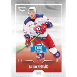2022/23 Goal Cards Chance Liga 1. série #159 Adam Sedlák Expo Blue x/4
