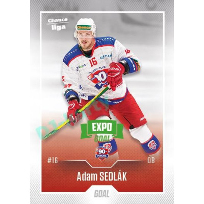 2022/23 Goal Cards Chance Liga 1. série #159 Adam Sedlák Expo Green x/4