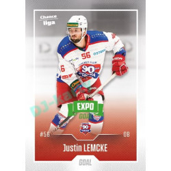 2022/23 Goal Cards Chance Liga 1. série #161 Justin Lemcke Expo Green x/4