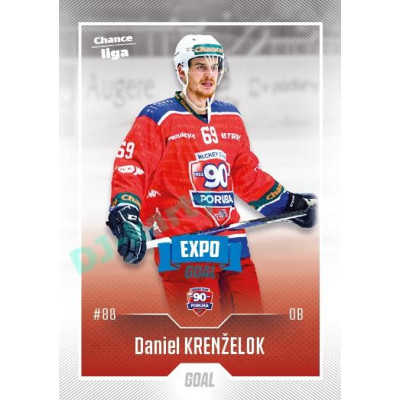 2022/23 Goal Cards Chance Liga 1. série #163 Daniel Krenželok Expo Blue x/4