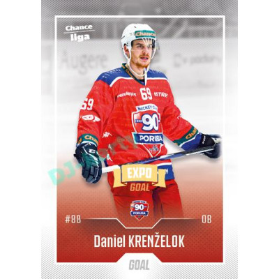 2022/23 Goal Cards Chance Liga 1. série #163 Daniel Krenželok Expo Ostrava GOLD 1of2