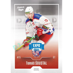2022/23 Goal Cards Chance Liga 1. série #164 Tomáš Šoustal Expo Blue x/4