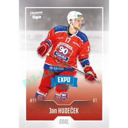 2022/23 Goal Cards Chance Liga 1. série #165 Jan Hudeček Expo Blue x/4
