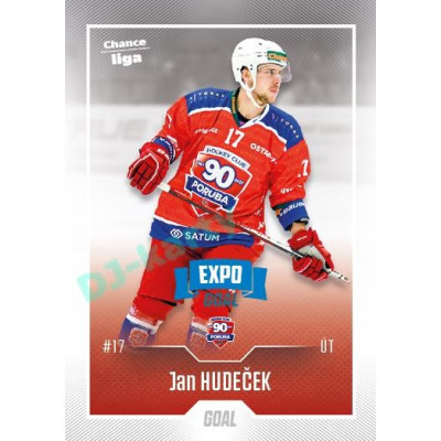 2022/23 Goal Cards Chance Liga 1. série #165 Jan Hudeček Expo Blue x/4