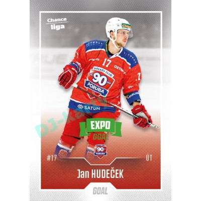2022/23 Goal Cards Chance Liga 1. série #165 Jan Hudeček Expo Green x/4