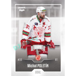 2022/23 Goal Cards Chance Liga 1. série #107 Michal Poletín Expo Ostrava SILVER 1of2
