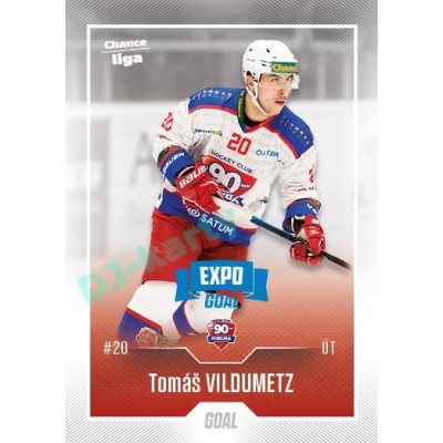 2022/23 Goal Cards Chance Liga 1. série #167 Tomáš Vildumetz Expo Blue x/4