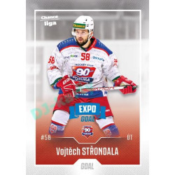 2022/23 Goal Cards Chance Liga 1. série #170 Vojtěch Střondala Expo Blue x/4