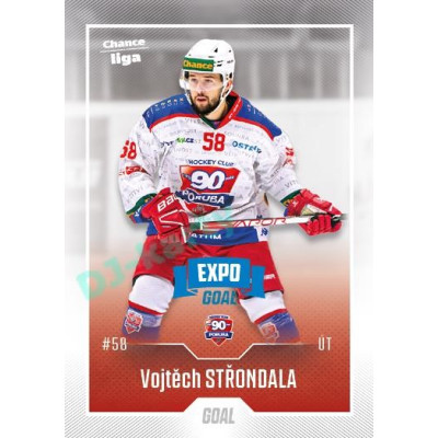 2022/23 Goal Cards Chance Liga 1. série #170 Vojtěch Střondala Expo Blue x/4