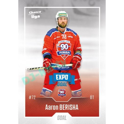 2022/23 Goal Cards Chance Liga 1. série #171 Aaron Berisha Expo Blue x/4