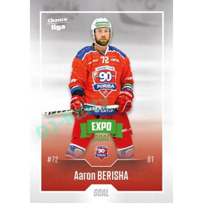 2022/23 Goal Cards Chance Liga 1. série #171 Aaron Berisha Expo Green x/4