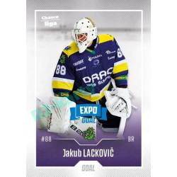 2022/23 Goal Cards Chance Liga 1. série #173 Jakub Lackovič Expo Blue x/4