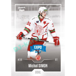 2022/23 Goal Cards Chance Liga 1. série #108 Michal Simon Expo Blue x/4
