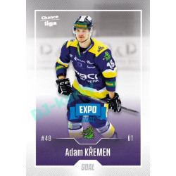2022/23 Goal Cards Chance Liga 1. série #180 Adam Křemen Expo Blue x/4