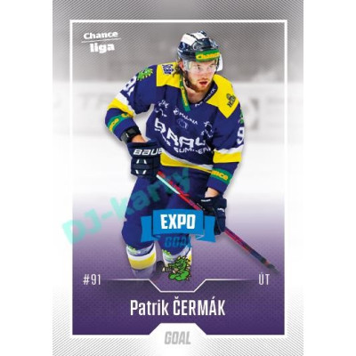2022/23 Goal Cards Chance Liga 1. série #184 Patrik Čermák Expo Blue x/4