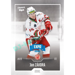2022/23 Goal Cards Chance Liga 1. série #109 Jan Závora Expo Blue x/4