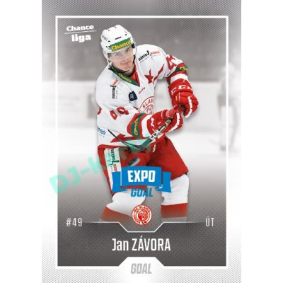 2022/23 Goal Cards Chance Liga 1. série #109 Jan Závora Expo Blue x/4