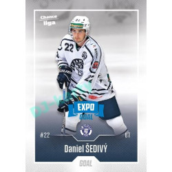 2022/23 Goal Cards Chance Liga 1. série #123 Daniel Šedivý Expo Blue x/4