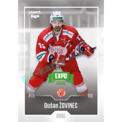 2022/23 Goal Cards Chance Liga 1. série #103 Dušan Žovinec Expo Green x/4