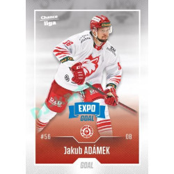 2022/23 Goal Cards Chance Liga 1. série #134 Jakub Adámek Expo Blue x/4