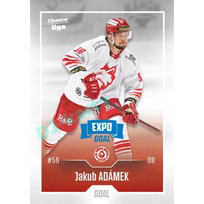 2022/23 Goal Cards Chance Liga 1. série #134 Jakub Adámek Expo Blue x/4