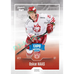 2022/23 Goal Cards Chance Liga 1. série #137 Oskar Haas Expo Blue x/4