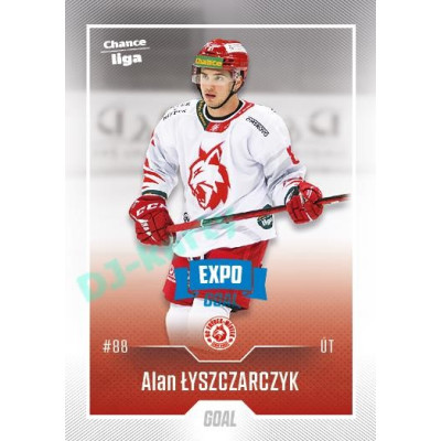 2022/23 Goal Cards Chance Liga 1. série #141 Alan Łyszczarczyk Expo Blue x/4